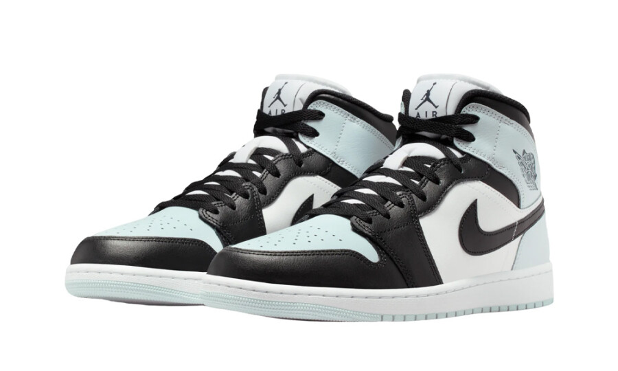 Jordan 1 Mid Black Aura Squadron Blue