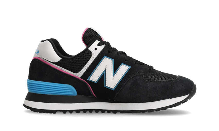 New Balance 574 Black Vibrant Sky Pink (Women's)
