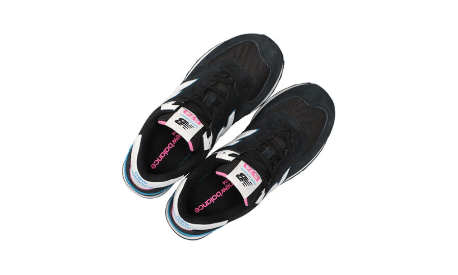 New Balance 574 Black Vibrant Sky Pink (Women's)