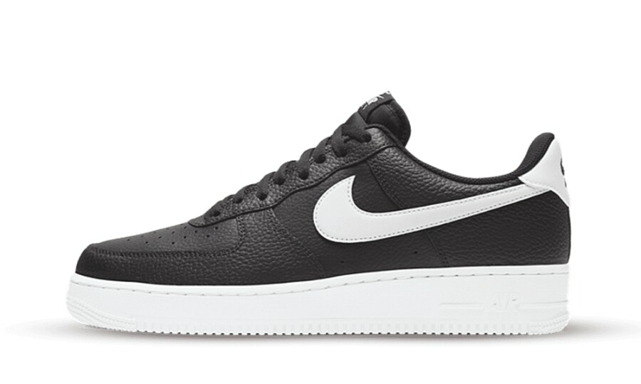 Nike Air Force 1 Low 07 Black White Pebbled Leather - CT2302-002