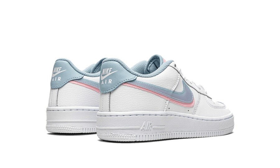 pink and blue swoosh air force 1